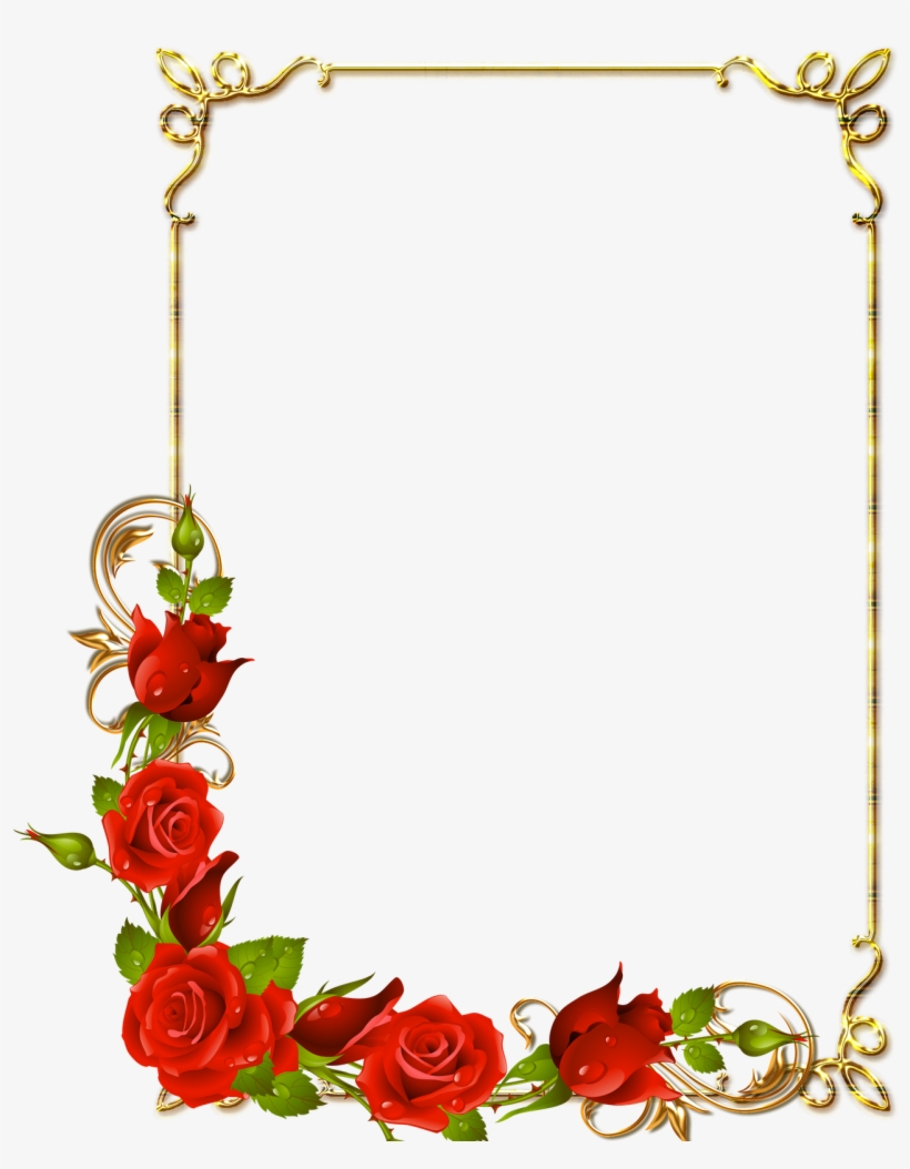 11 Photoshop Frame Png Borders Images Photoshop Borders - Page Border Designs Flowers, transparent png #84531