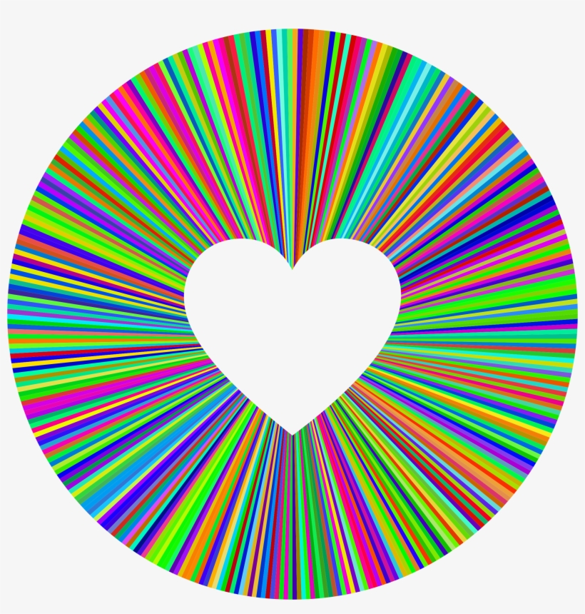 This Free Icons Png Design Of Prismatic Heart Halo, transparent png #84557