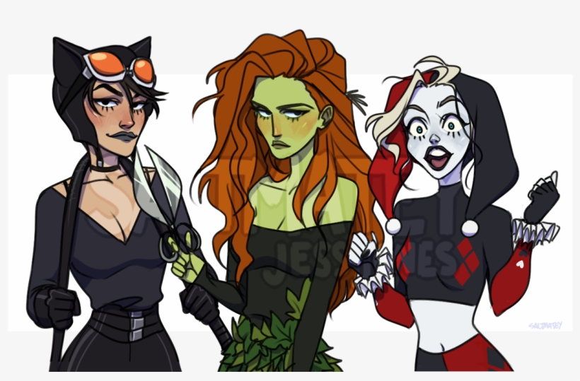 Pin By Camdyn H - Crying Harley Quinn And Poison Ivy, transparent png #84778