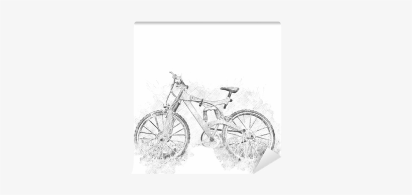 Abstract Bicycle Isolated On Watercolor Background - Watercolor Painting, transparent png #84965