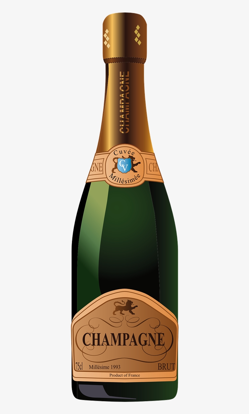 Champagne - Champagne Bottle Clipart Png, transparent png #85322