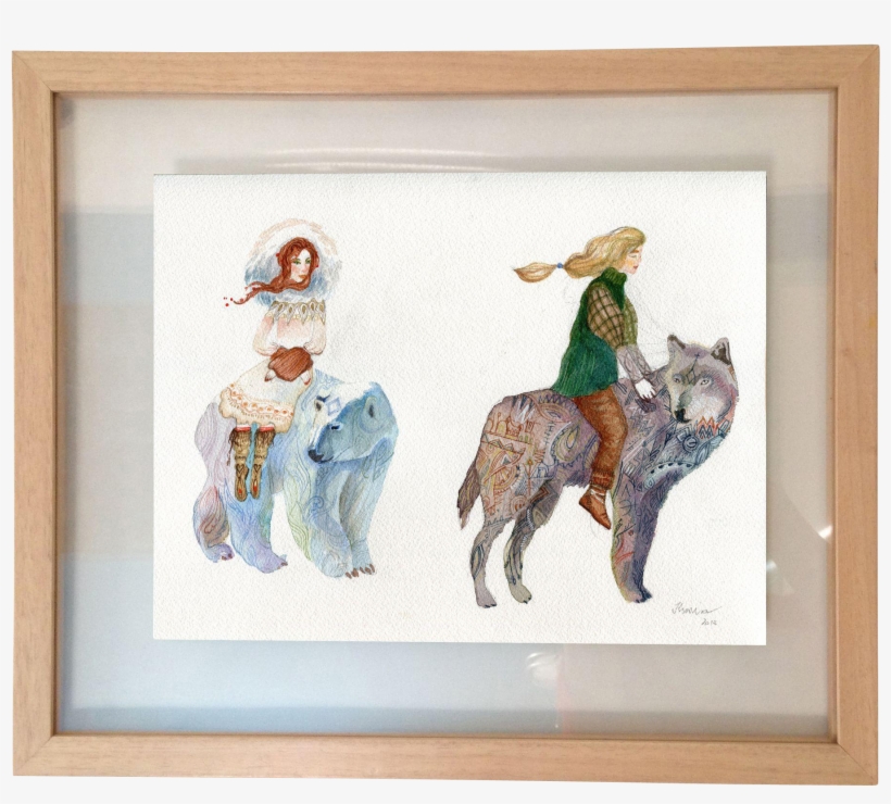Original 21st Century Watercolour Painting Of A Travelling - Picture Frame, transparent png #85444