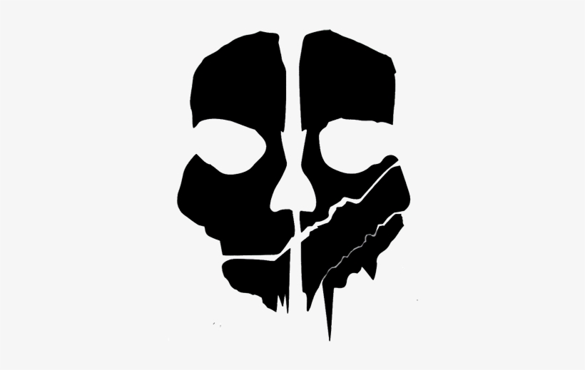 Call Of Duty Ghosts Logo Png - Cod Ghosts Mask Template, transparent png #85725