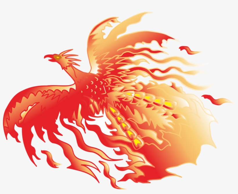 Phoenix Fenghuang Vermilion Bird Four Symbols Legendary - Fenghuang Clipart, transparent png #86196