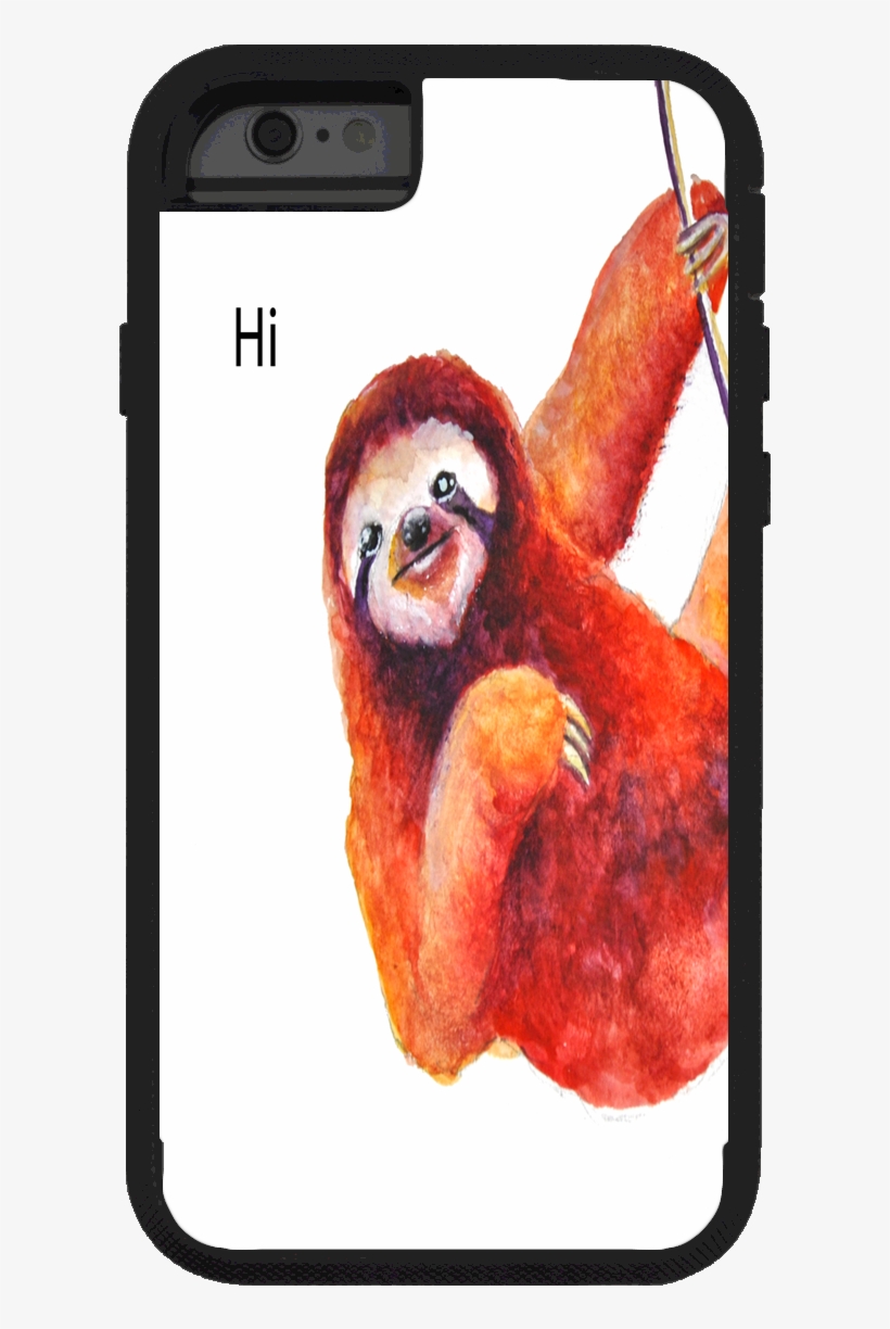 Friendly Sloth Iphone 6/6s, Impact Resistant, Plastic - Mobile Phone, transparent png #86222
