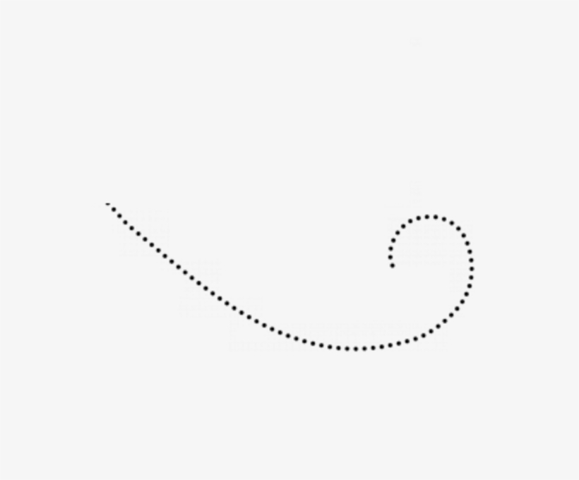 Dot - Dotted Line Swirl Png, transparent png #86248