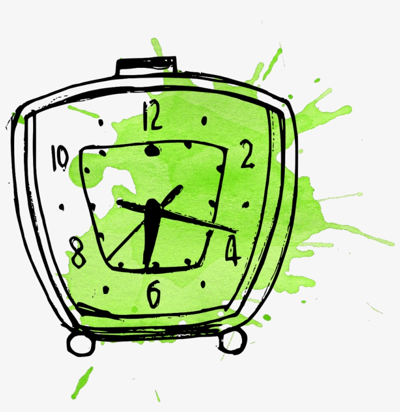 Ftestickers Clock Watercolor Stain Splash Paint Paintin - Drawing, transparent png #86353