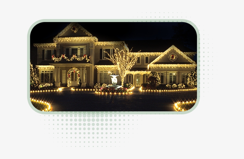 Home - White Christmas Lights House, transparent png #86481