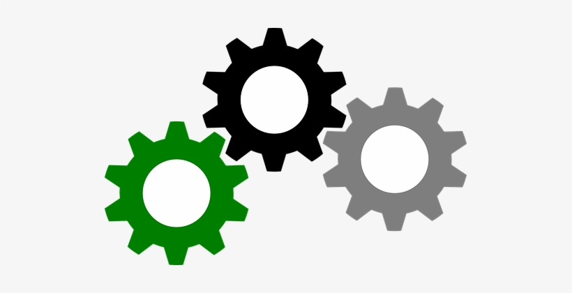 Cogwheels Gears Racks Pinions Gray Black G - Gears Clipart, transparent png #86549