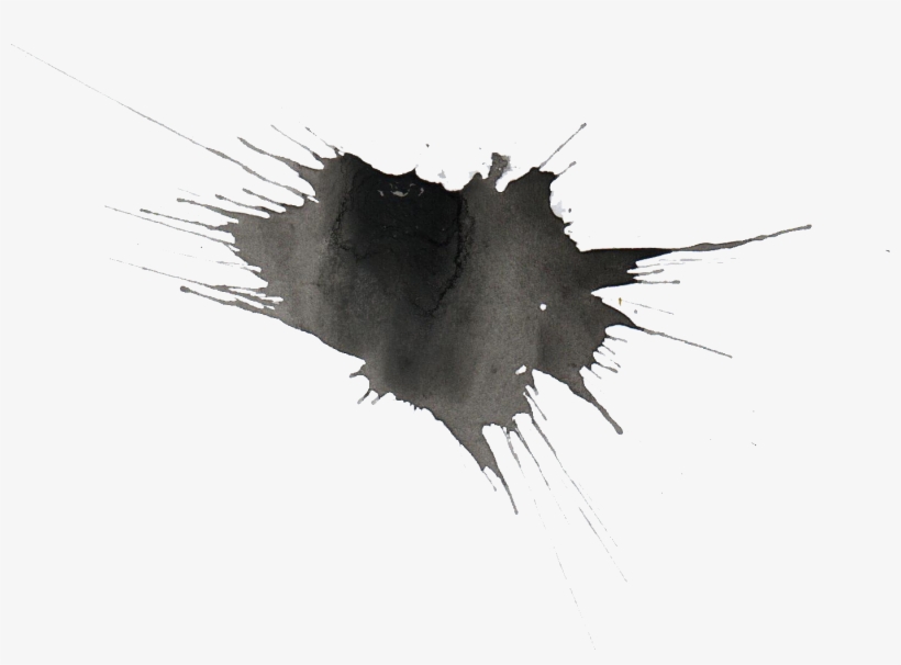 Png File Size - Black Watercolor Splatter Png, transparent png #86811