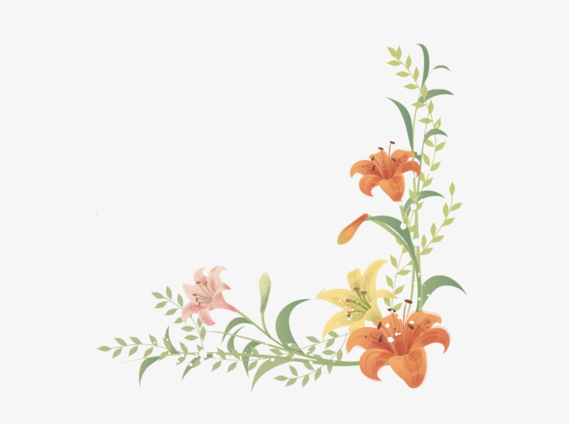 Resultado De Imagen De Barras Separadoras Flores Verdes - Png Floral Border Frames, transparent png #86953