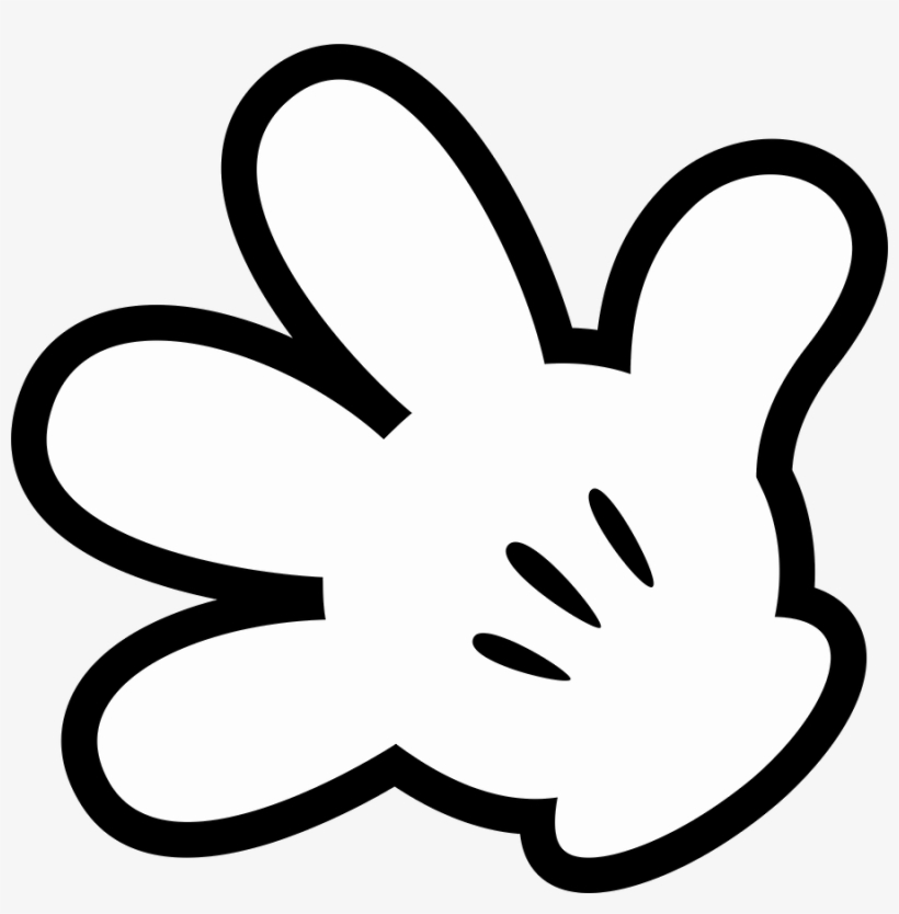 Mickey E Minnie - Mickey Mouse Hand Clipart, transparent png #87110