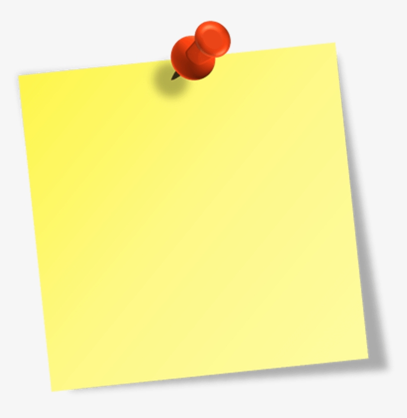 Objects - Paper With Paper Pin Png, transparent png #87139