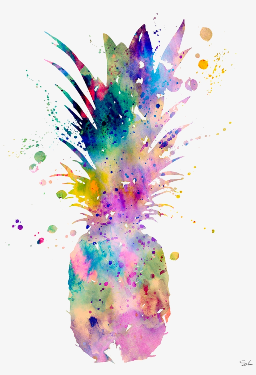 Sign In To Save It To Your Collection - Watercolor Pineapple, transparent png #87361