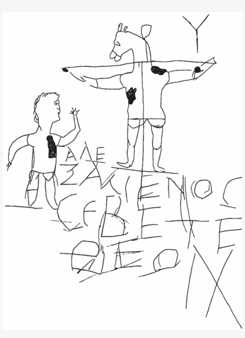 Banner Stock Was Jesus Really Nailed - Donkey On Cross Graffiti, transparent png #87500