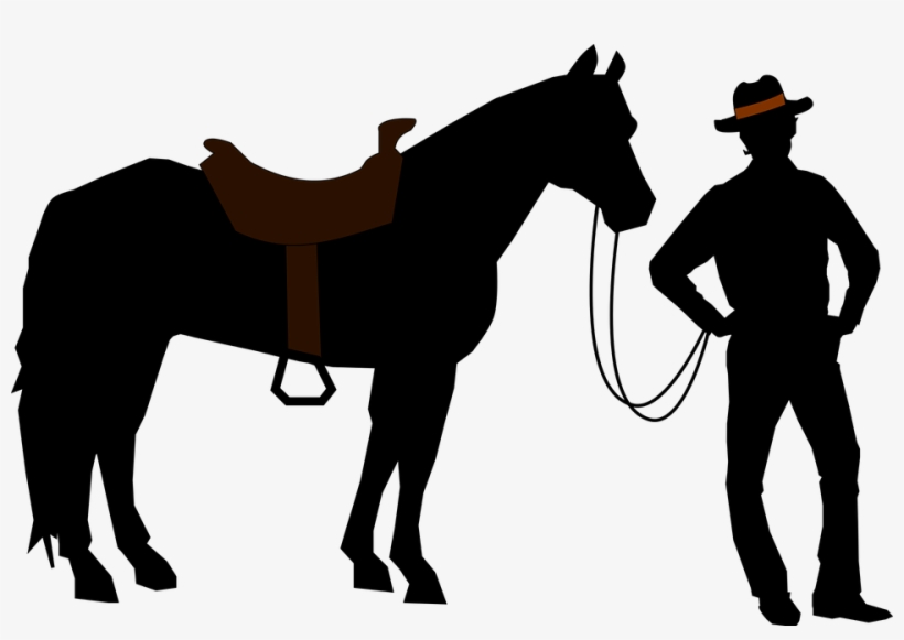 Cowboy Silhouette - Cowboy Png, transparent png #87555