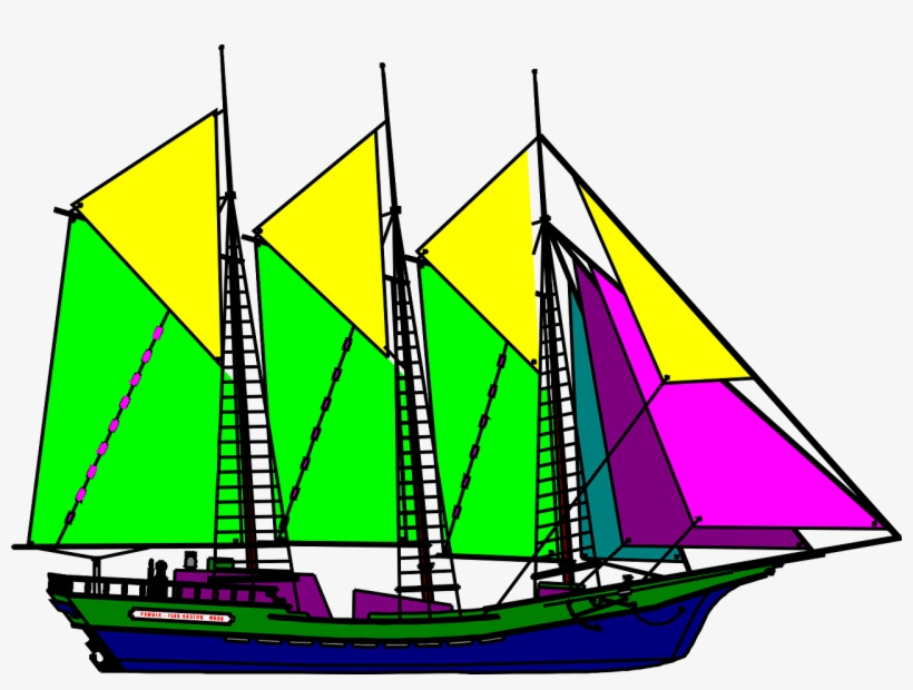 Ship Boat Sailing Travel Ocean Transparent Image - Perahu Layar Png, transparent png #87575