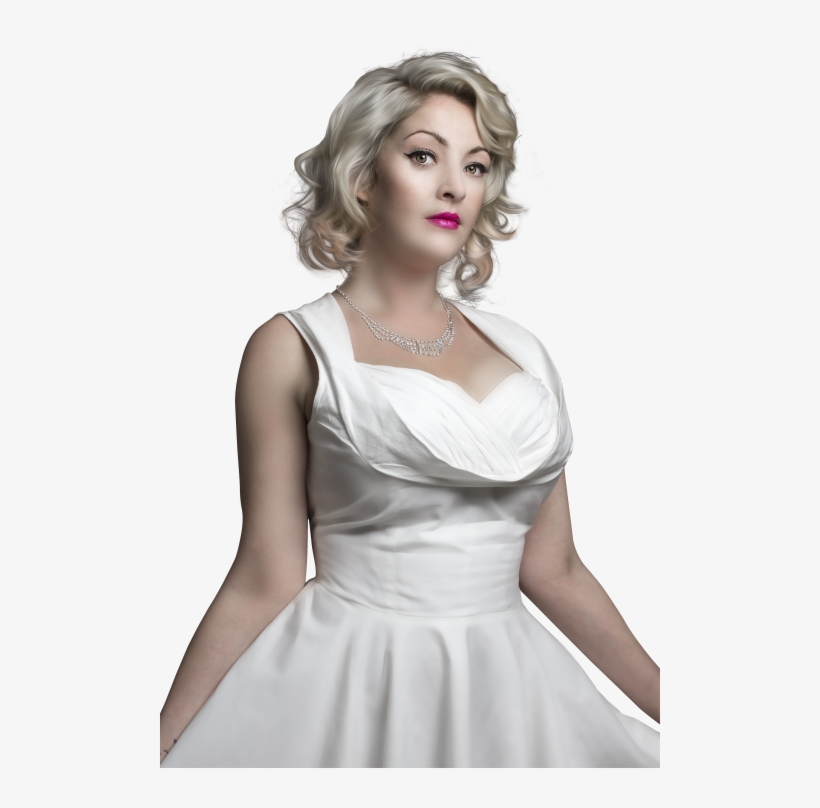 Beautiful Female Model In White Dress Png Image - White Dress Png, transparent png #87954