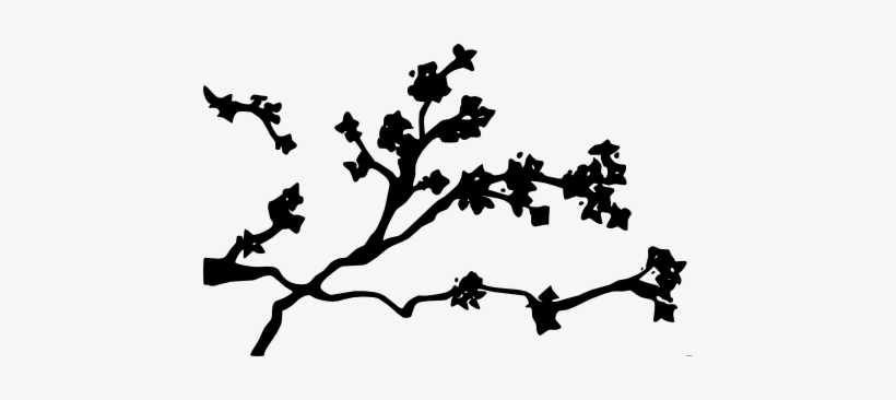 Cherry Blossom Clipart By Kaitsakii On Deviantart Image - Black Cherry Blossom Png, transparent png #88168