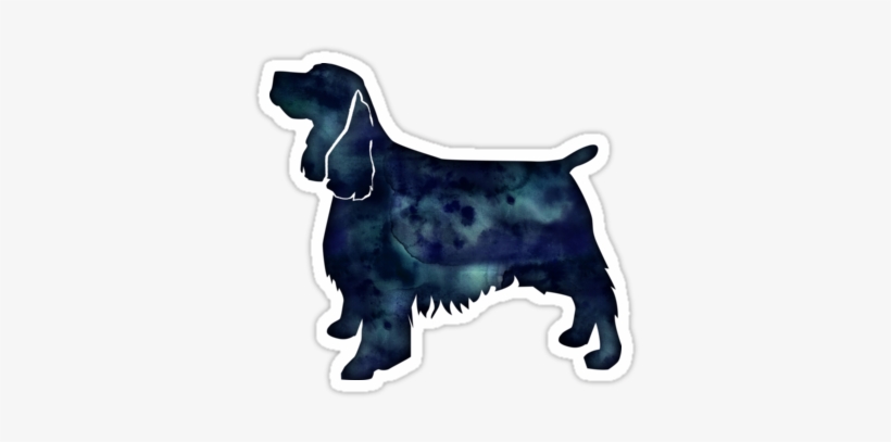 'springer Spaniel Dog Black Watercolor Silhouette' - Weekday Best Canvas Springer Spaniel, transparent png #88878