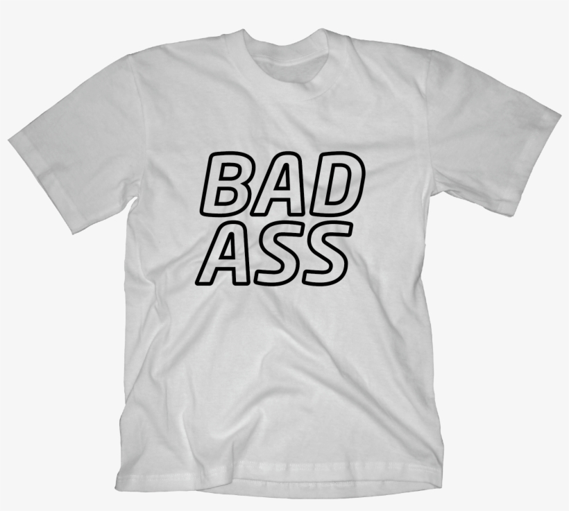 Badass White Tshirt - Shirt, transparent png #89190