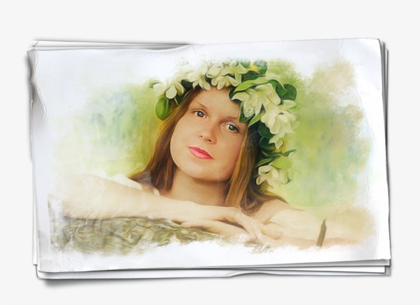 Woman Girl Flower - Sketch, transparent png #89497