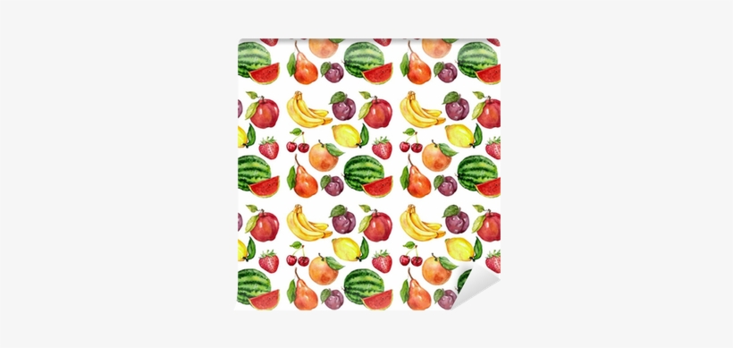 Watercolor Seamless Pattern With Fruits Wallpaper • - Watercolor Painting, transparent png #89589