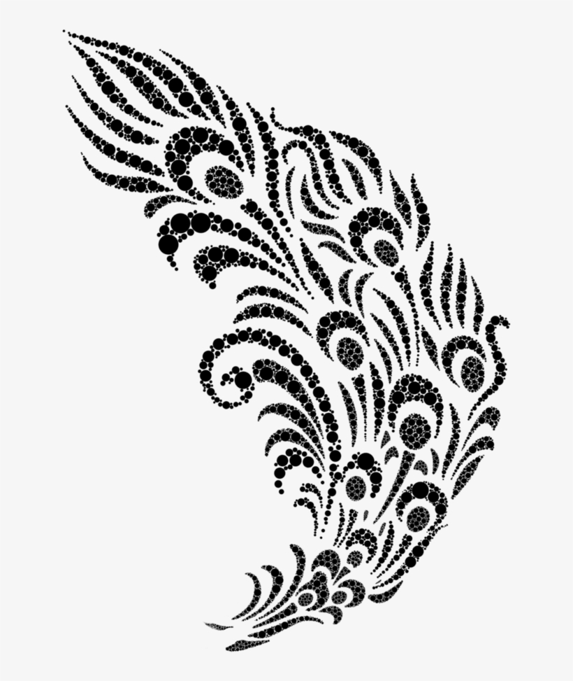 Peacock Feathers - Jd Million Shop 1pcs Translucent Plastic Cake Stencil, transparent png #89703