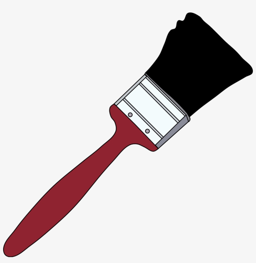 Pink Clipart Paint Brush - Paintbrush Clipart, transparent png #89749