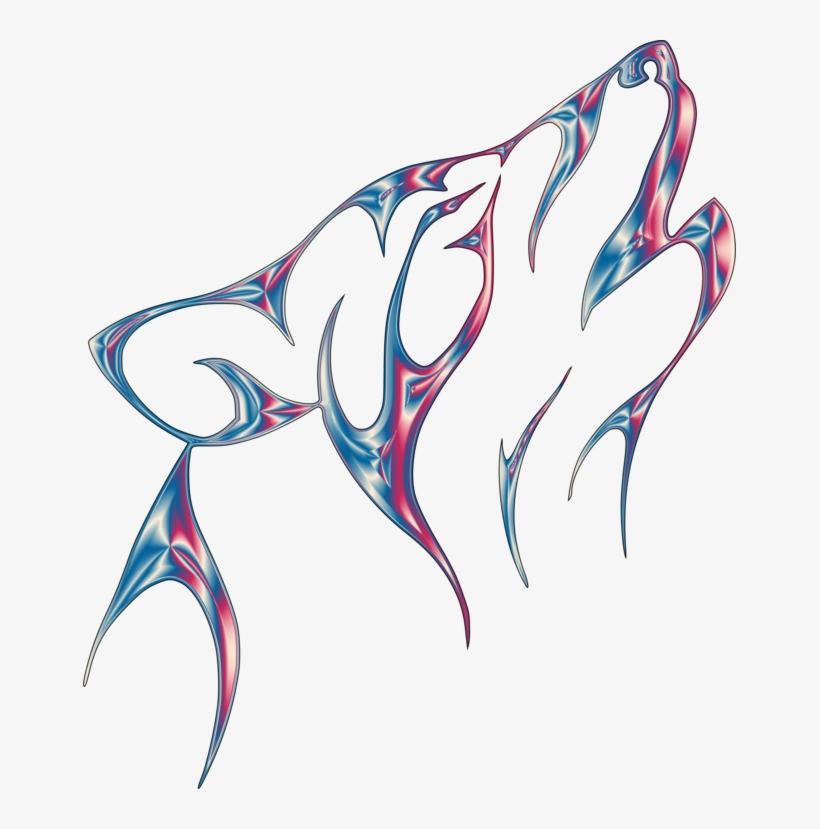 Kisscc Coyote Arctic Wolf Computer Icons Black Wolf - Tribal Tattoo Wolf Simple, transparent png #89866