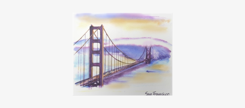 Hand-drawn Watercolor Drawing Of The American Landscape - Famous New Building Drawings, transparent png #89904