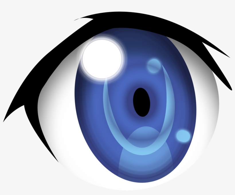 Blue Eyes Clipart Anime Eye - Blue Anime Eyes Png, transparent png #89924