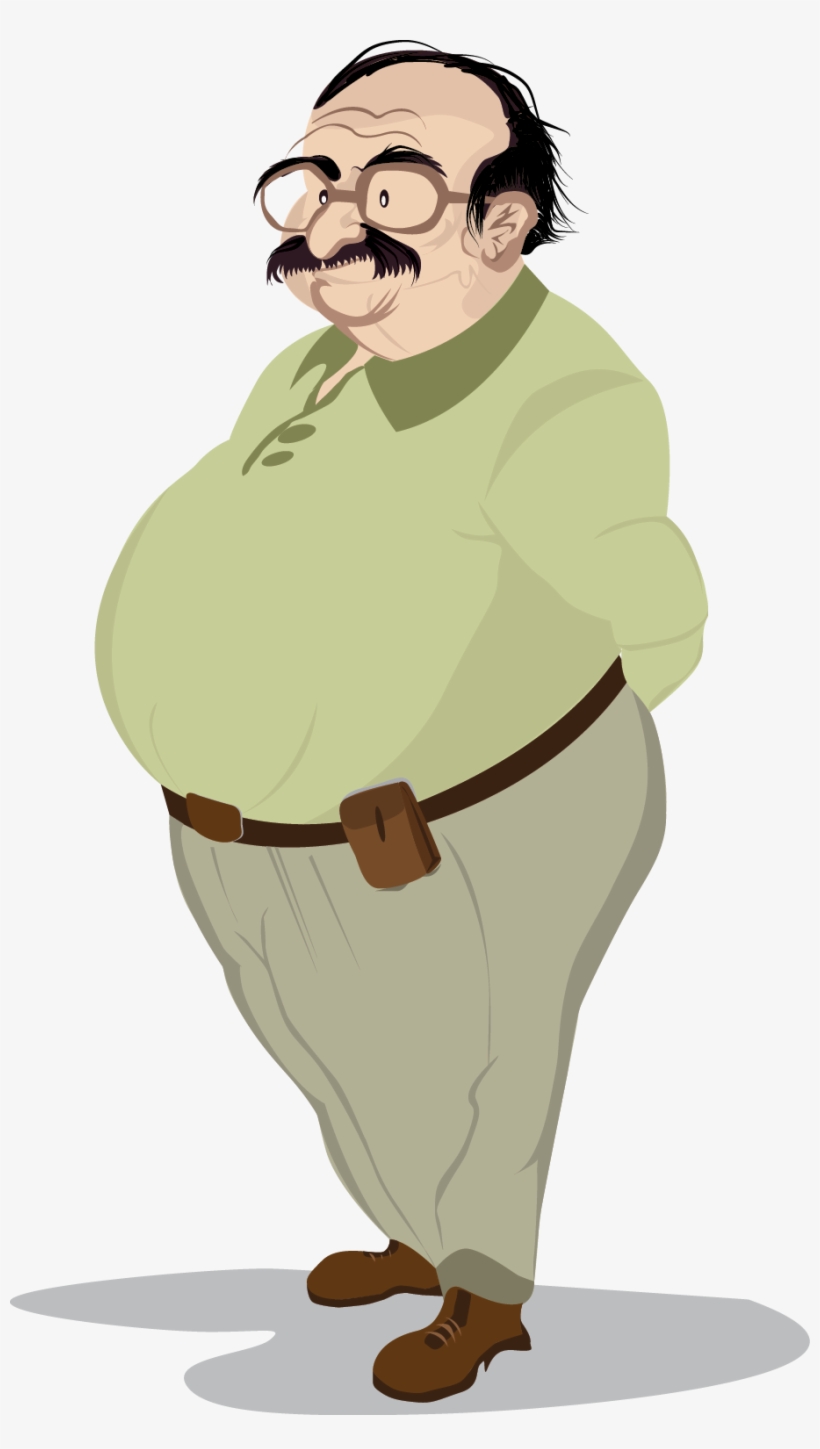 Fatman Illustration Fat Man, Digital Media, Motion - Cartoon, transparent png #800063