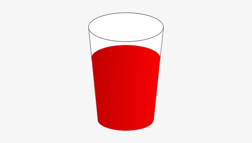 Of Water Clipart Black And - Glass Of Red Water, transparent png #800065