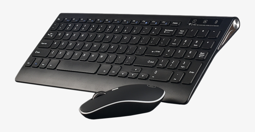 Ice Fox K5 Rechargeable Wireless Keyboard And Mouse - Computer Keyboard, transparent png #800137