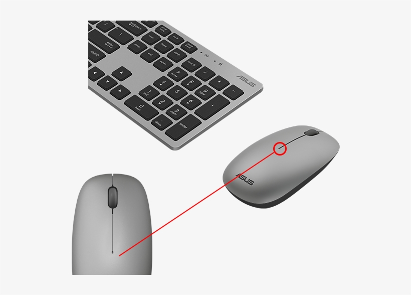 And When You're Done, The Usb Dongle Can Be Safely - Asus W5000 Wireless Keyboard, transparent png #800185
