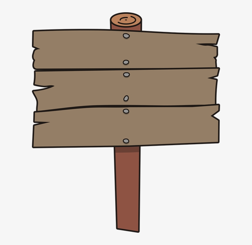 Wooden Blank Sign Clip Art At Clker - Estaca De Madeira Png, transparent png #800211