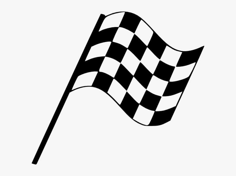 Racing Flag Flowing Rght Clip Art Vector - Banderas De Carreras De Autos, transparent png #800315