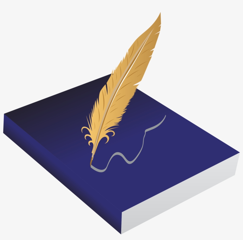 Drawing Feather Clip Art - Картинки Книга И Перо, transparent png #800490