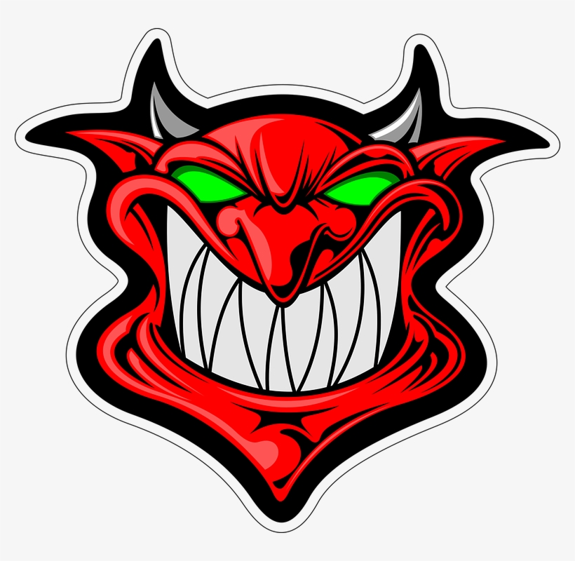 Demon Clipart Satanic - Evil Devil Cartoon Full Print!, transparent png #800592