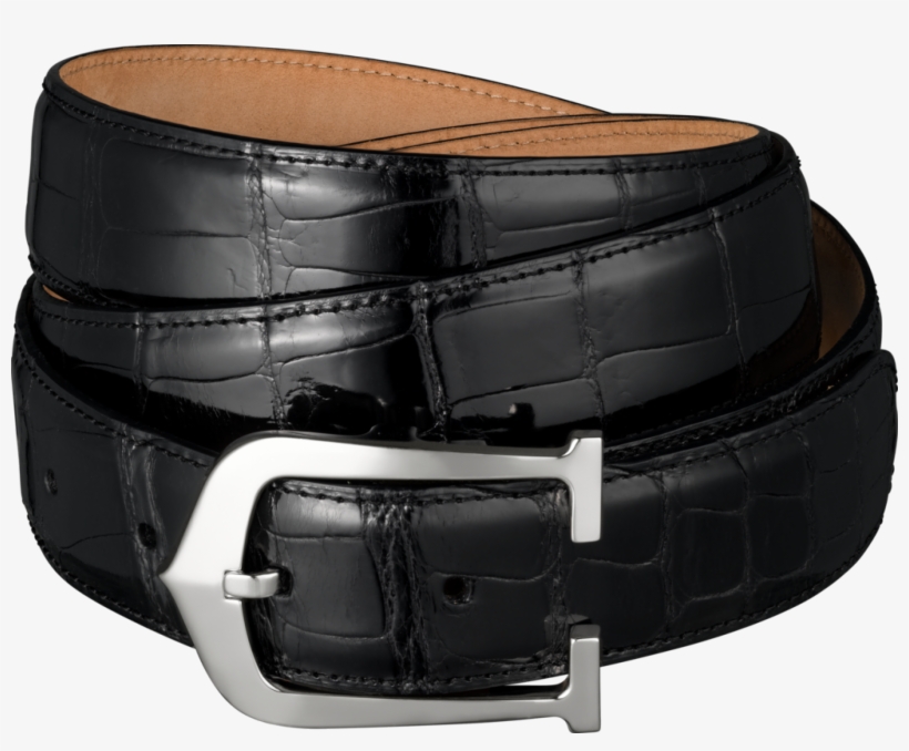 Black Belt With Stylish Buckles Png Image - Black Leather Belt Png, transparent png #801113