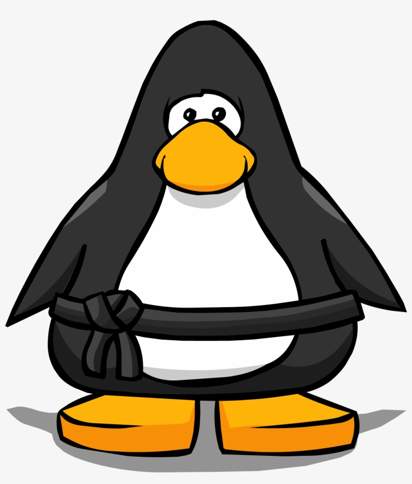 Black Belt On A Player Card - Club Penguin Steam Avatar, transparent png #801265