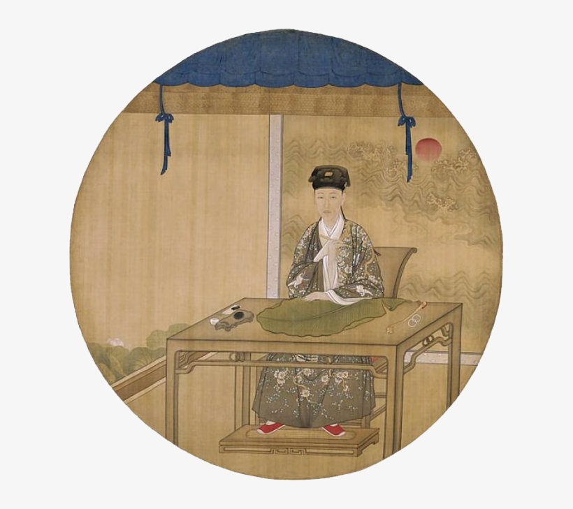 Prince Hongli Practising Calligraphy On A Banana Leaf - Prince Hongli, transparent png #801589