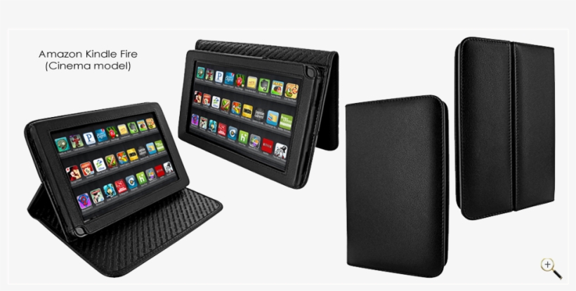 Amazon Kindle Fire - Piel Frama Amazon Kindle Fire Black Cinema Leather, transparent png #801721