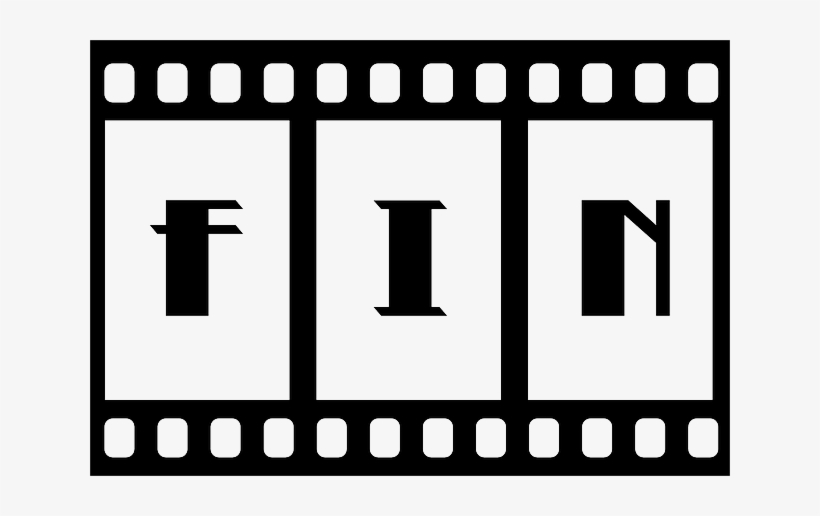 End, Film, Filmstrip, Slide, Motion Picture, Movie - Ipad Mini Case Black Fin Old Hollywood Movie Ending, transparent png #802018