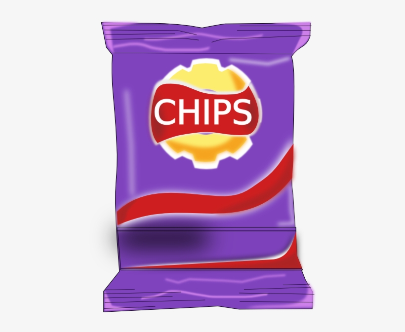 Banner Royalty Free Chips Packet Clip Art At Clker - Bag Of Chips Clipart, transparent png #802339