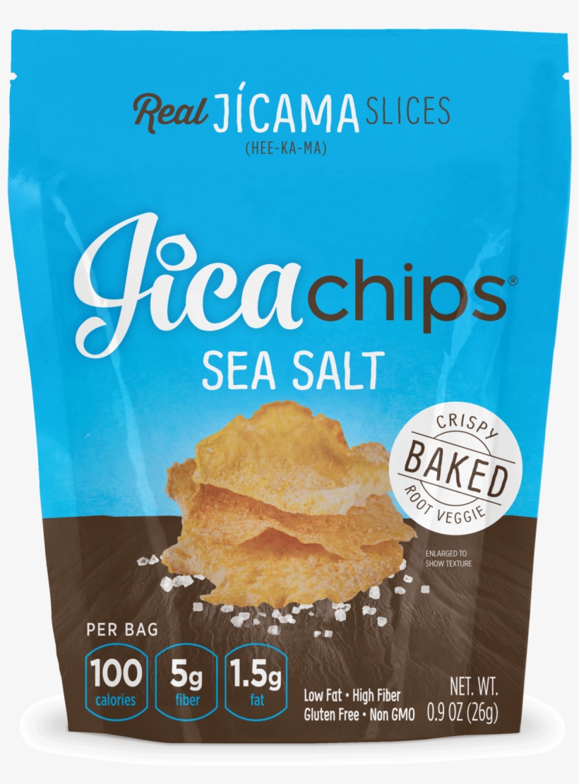 Sea Salt- 8 Pack - Jica Chips - Crispy Jicama Chips Sea Salt - 0.9 Oz., transparent png #802762