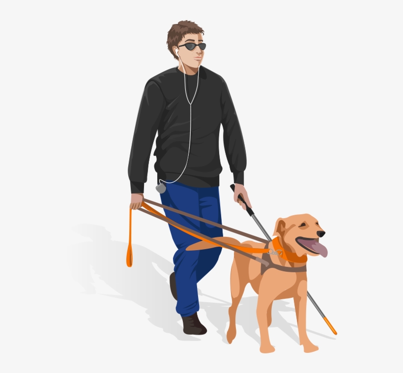 Blinded Man With Dog - Book, transparent png #804240