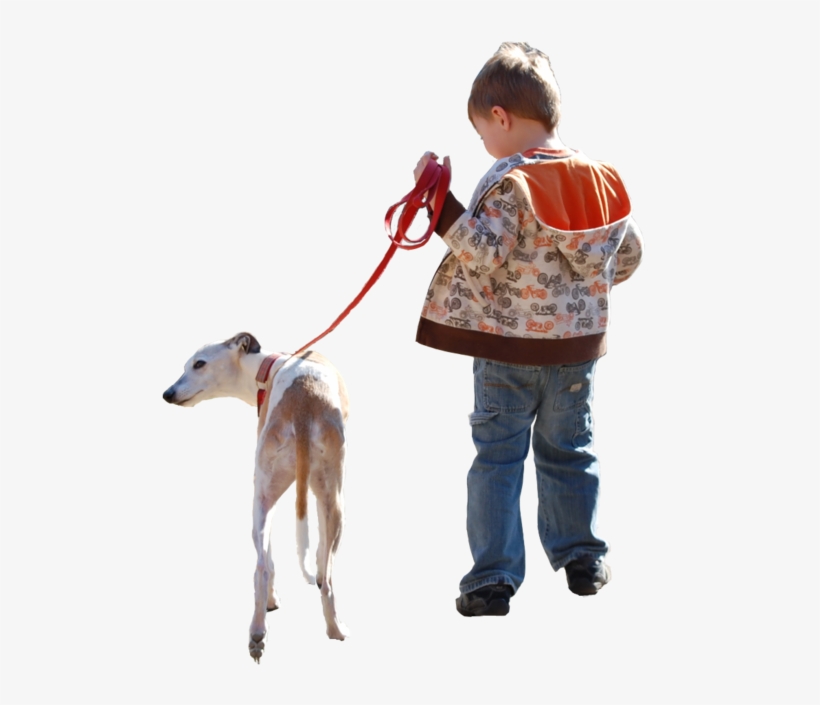 Free Architectural Entourage - People Walk Dog Png, transparent png #804259