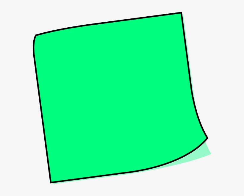 Svg Transparent Green Sticky Note Clip Art At Clker - Green Sticky Notes Png, transparent png #804645